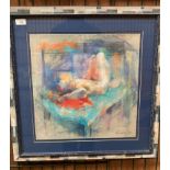 Sue Malkin framed limited edition print 'nude study' 48 x 42cm signed in pencil and no: 184/500