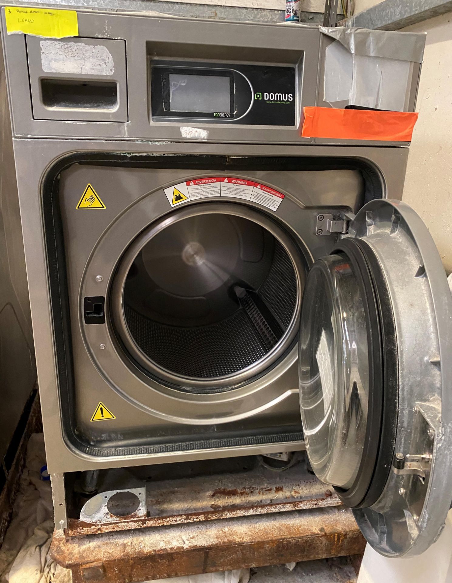 Domus HPW-10 Touch EV Commercial Washing Machine and Plinth. DOM 10/2018 ref. 19053154 sn. - Image 3 of 5