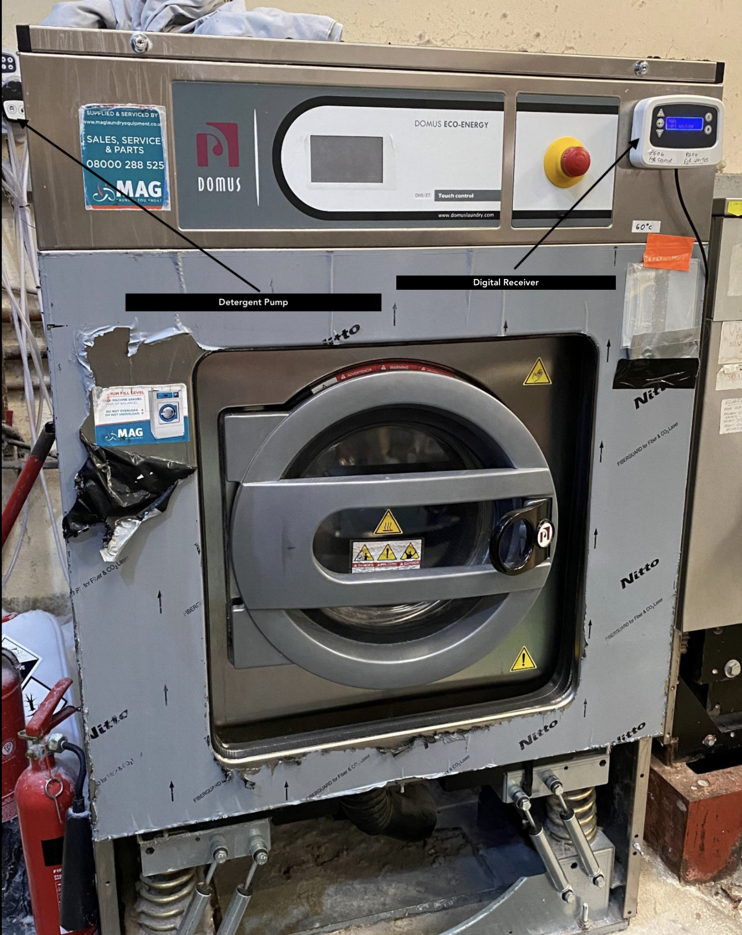 Domus DHS-27 Touch E Commercial High Spin Washing Machine and Plinth. YOM 12/2018. ref. - Image 6 of 6