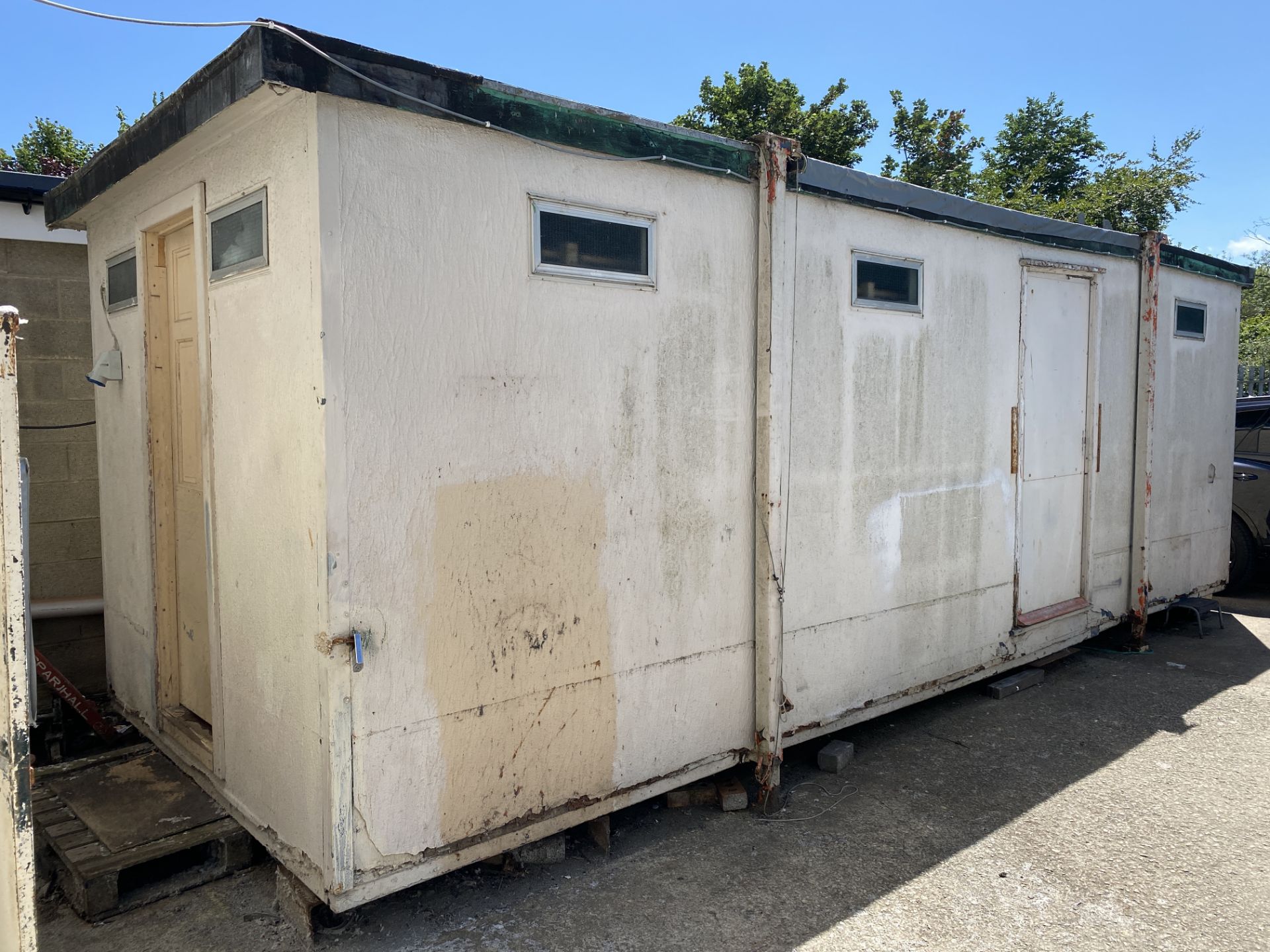 Site Storage/Drying Room - Approximately 24' x 8' mobile building racked out with wooden drying