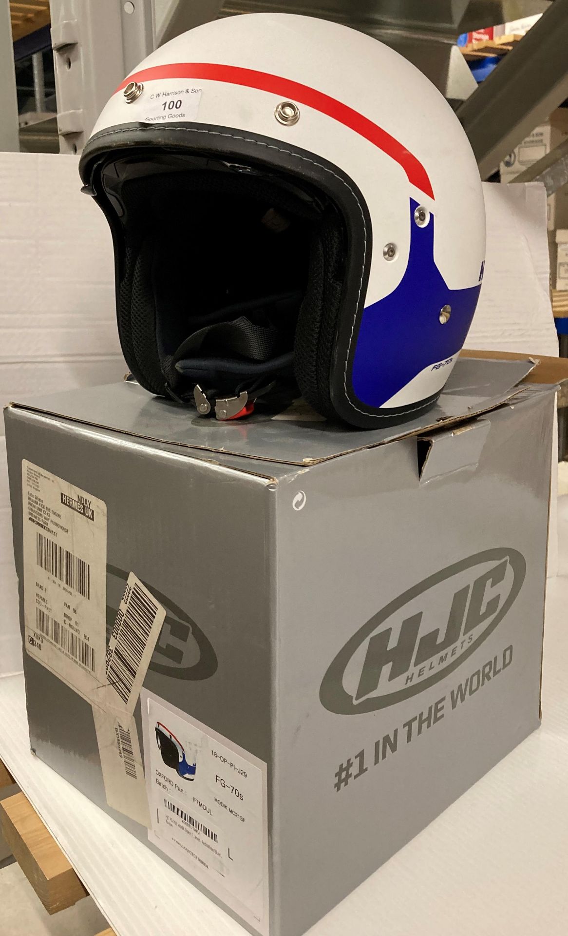 HJC FG-70S open front motorbike helmet in white Further Information *** Please note: