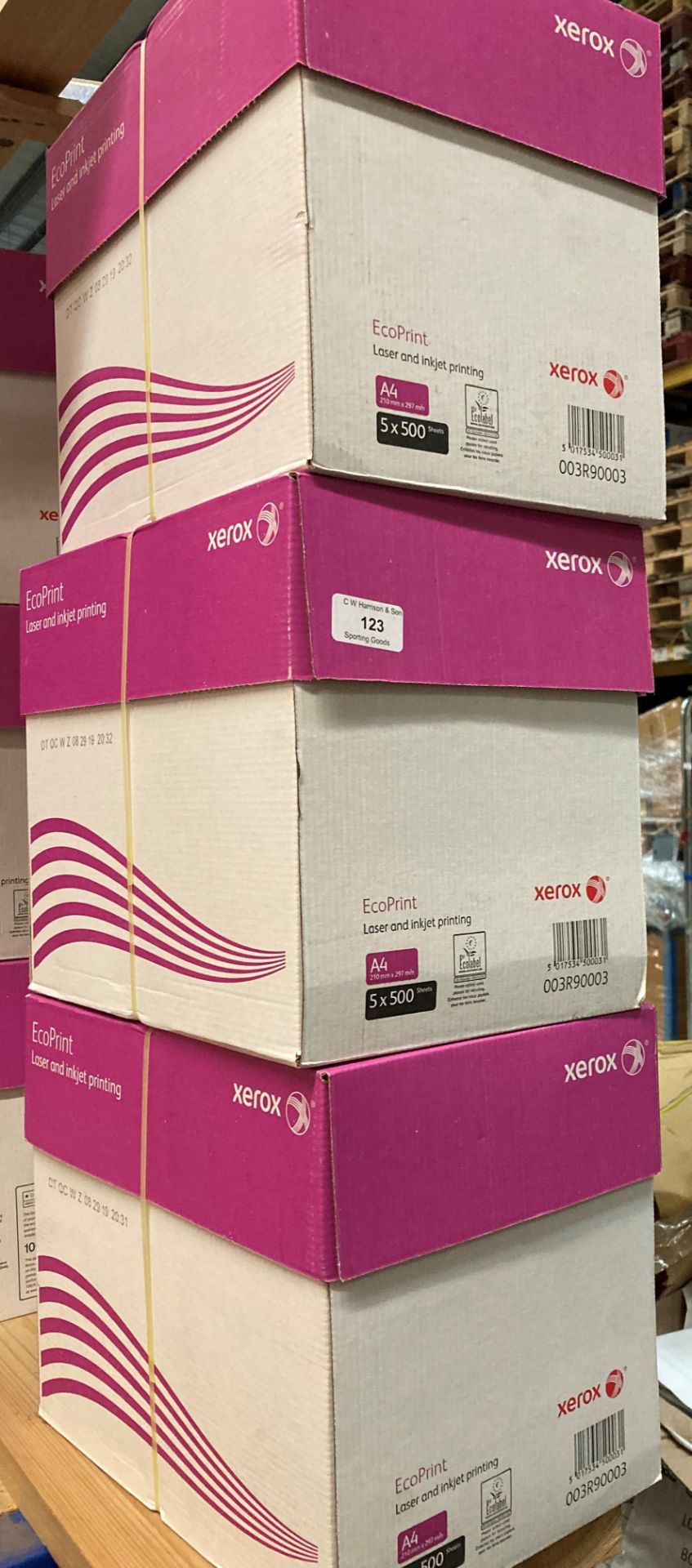 3 x boxes of Xerox EcoPrint Laser and Inkjet A4 printing paper (5 x 500 sheets per box)