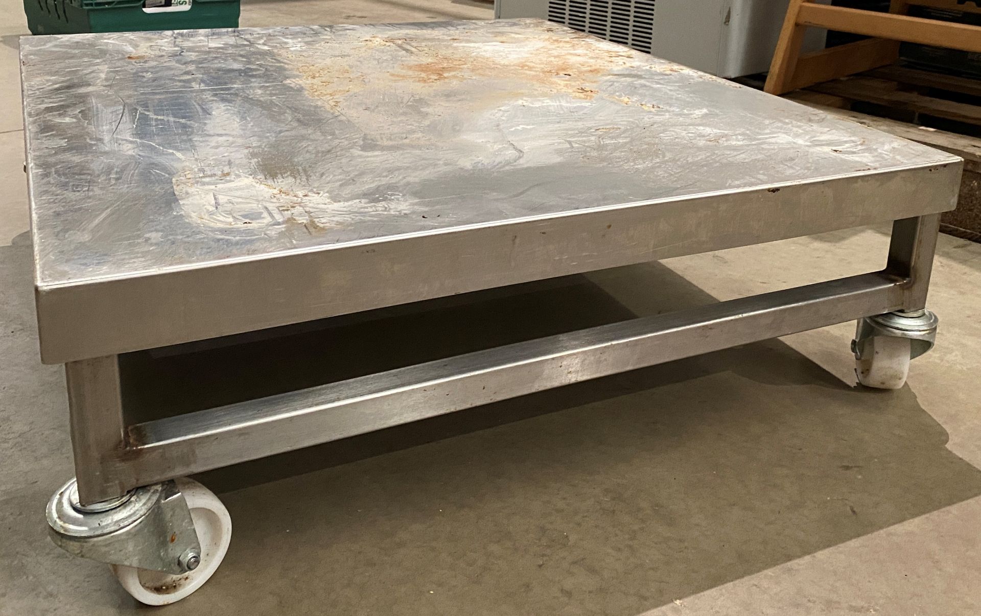 Stainless Steel 4 Wheel Mobile Appliance Skate - 85cm x 78cm - Image 2 of 2