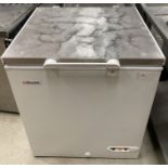 Elcold Stainless Steel Topped 2 Compartment Chest Freezer - 65cm x 72cm