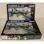 Two "Dornier DO 335" 1:48 scale No: 74001 model aircraft kits by Monogram (S1T1)