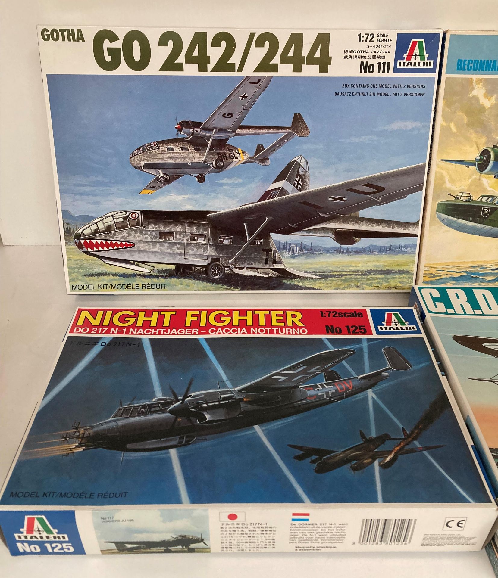 Four assorted 1:72 scale model aircraft's by Italeri including Night Fighter DO217 N-1 - Image 2 of 3