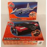 Two assorted Airfix quick build kits including Bugatti Veyron 16.