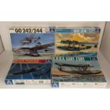 Four assorted 1:72 scale model aircraft's by Italeri including Night Fighter DO217 N-1