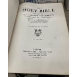 A Holy Bible printed at the Oxford University Press and a quantity of music song book.