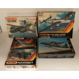 Five assorted Matchbox model aircraft including 'The Famous American Bomber of World War Two' - a