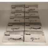 Ten assorted Pegasus model aircraft kits 1:72 scale including LVG CV1,