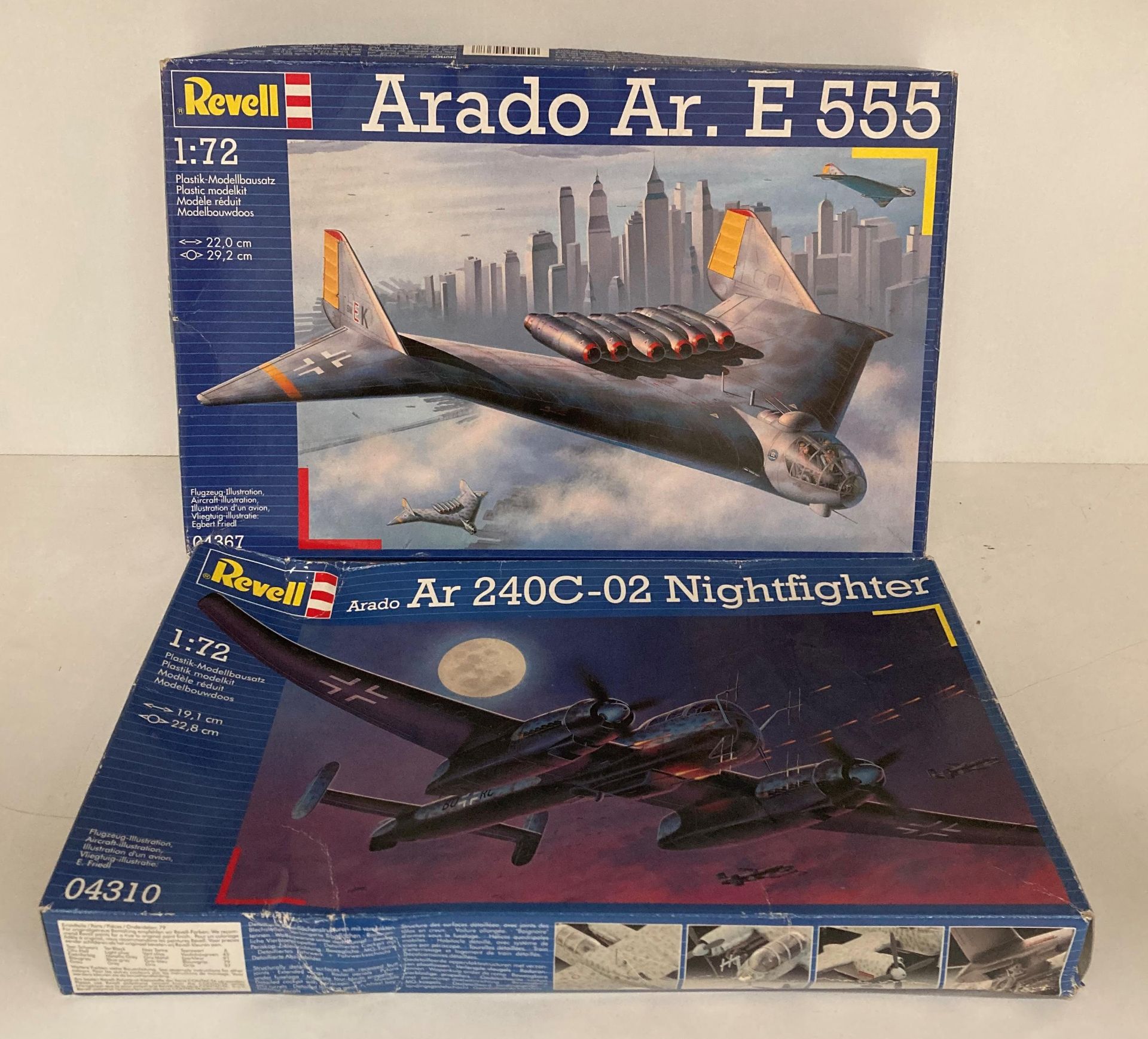 Two assorted Revell model aircraft kits including Arado AR.