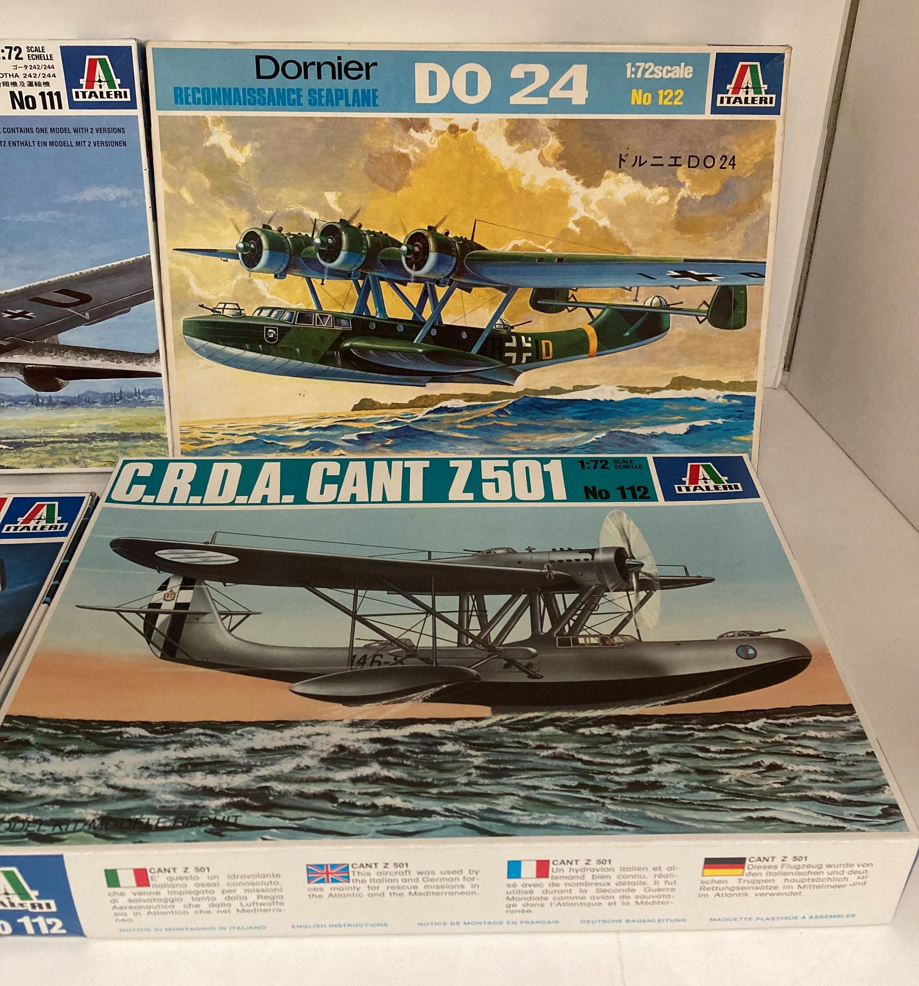 Four assorted 1:72 scale model aircraft's by Italeri including Night Fighter DO217 N-1 - Image 3 of 3