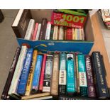Contents to two boxes - books on collecting and antiques - Millers and Lyles guides,