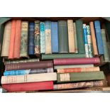 Contents to box - thirty three books on travel and exploration including two Atlases, also W.