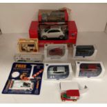 Fiat 500 remote control car by Motorama R/C and four assorted diecast metal Fiat's,