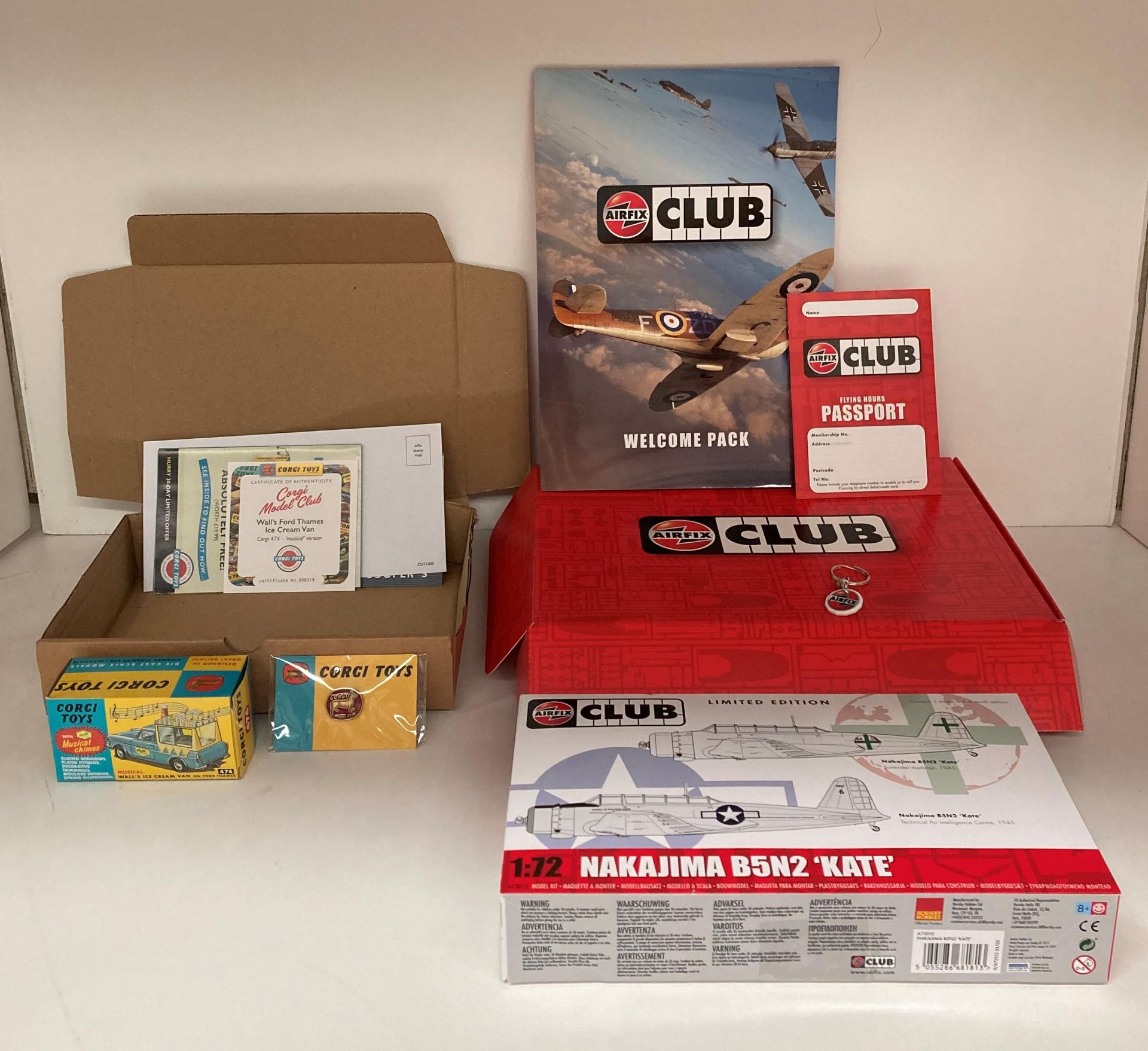 Airfix Club welcome pack with a Limited Edition NAKAJIMA B5N2 'Kate' 1:72 scale Airfix kit,