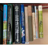 Contents to lid - ten various books signed by the authors - Freddie Trueman 'Fast Fury',
