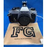 Nikon FG camera in silver and black (body only,
