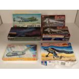 Seven assorted Aircraft model kits including Aero C-3A/Hortens/Focke-Wulf's/Messerschmitts etc by