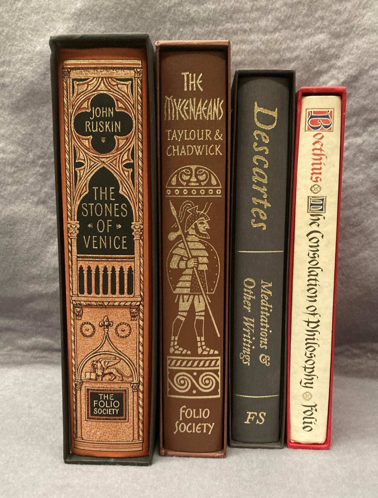 Four Folio Society books by John Ruskin 'The Stones of Venice' 2001,