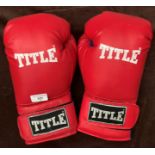 A pair of Title boxing gloves