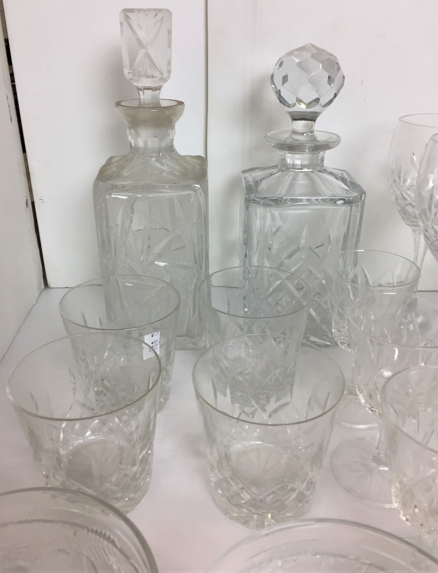 Forty plus items of glassware including two whisky decanters one with four matching tumblers, - Image 2 of 6