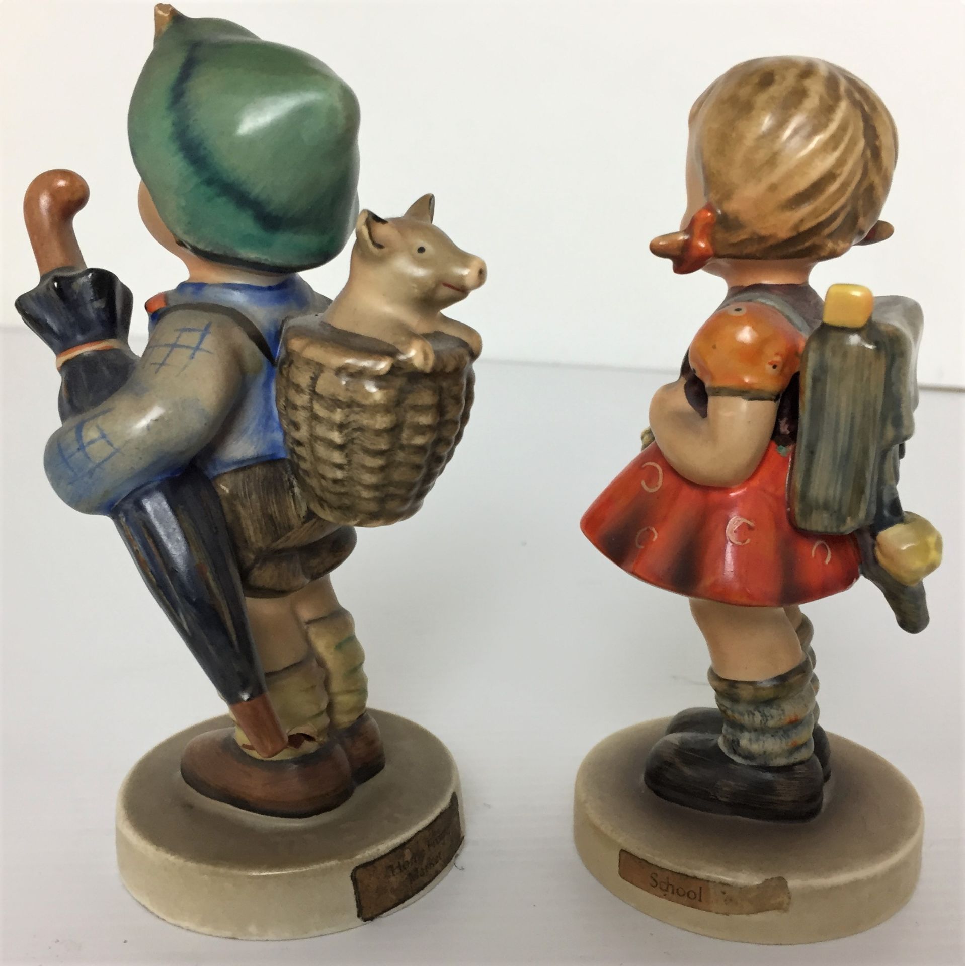 Two Goebel figurines Home from Market and school max 12cm high Y10 - Image 3 of 3