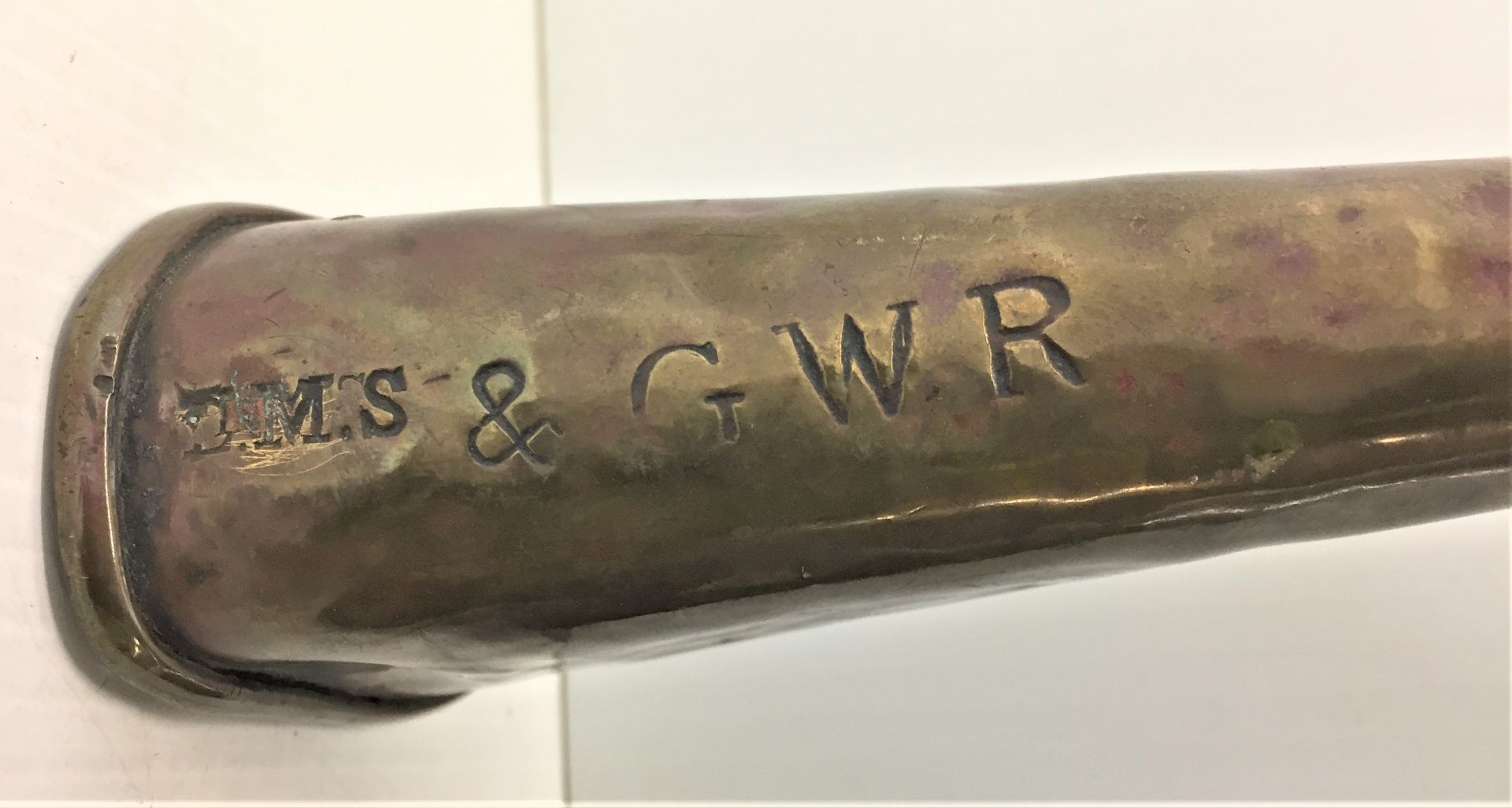 Brass railway shunting horn stamped LMS & GWR Les Fils (? de J ?) Tournier 4 Bard St Martin Paris - Image 3 of 4