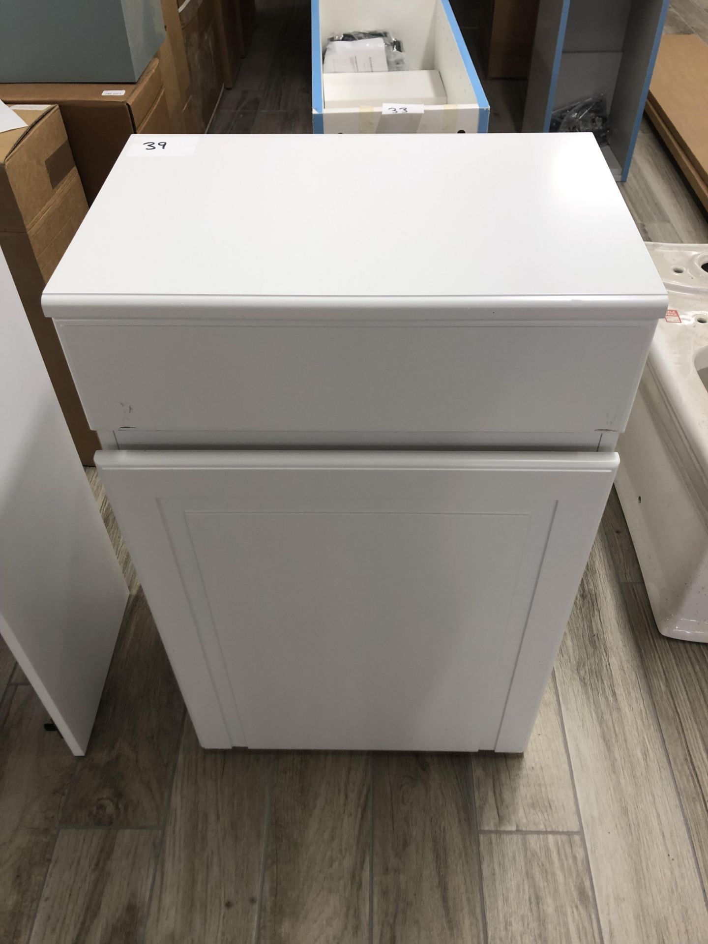 2X WHITE DESIGNER WC UNIT INCOMPLETE SETS Further Information PLEASE NOTE: All lots - Image 3 of 3