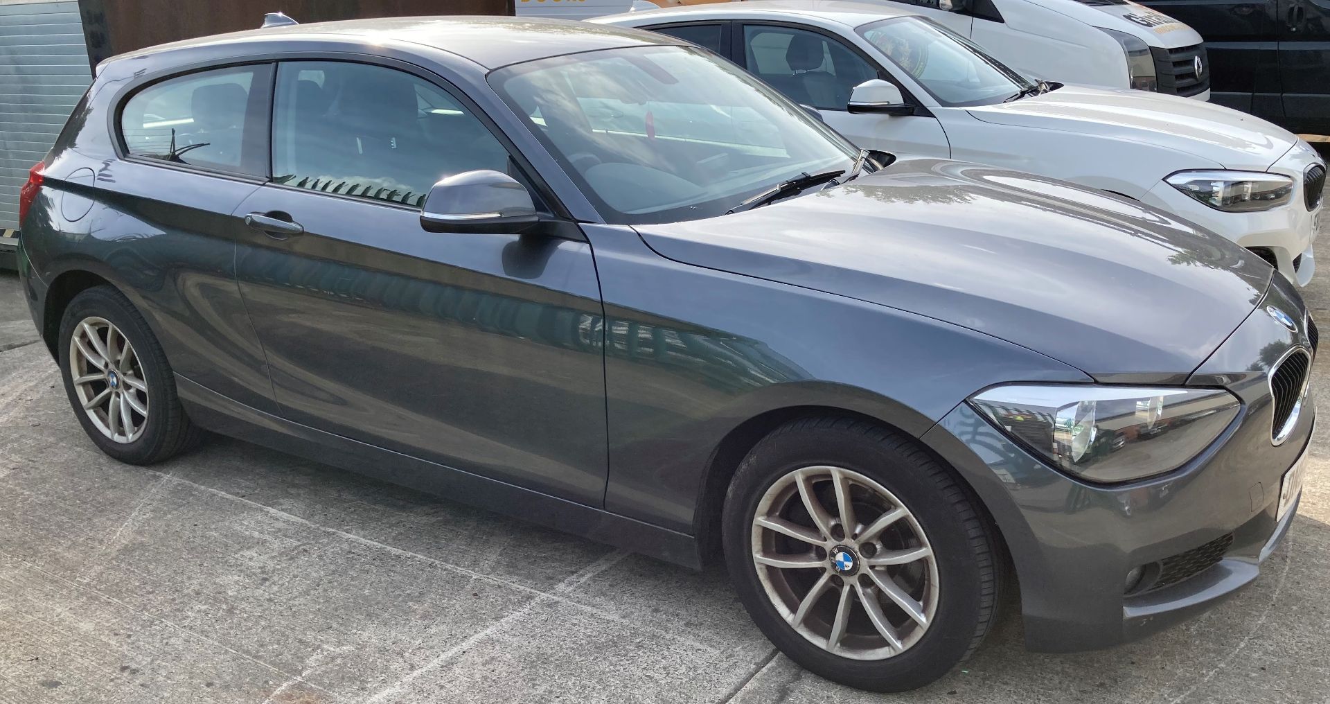 BMW 2.0 120D SE automatic three door hatchback - diesel - grey - black cloth interior.