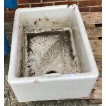 White ceramic Belfast sink approximately 60cm x 45cm x 26cm