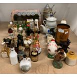 Contents to part of rack - an interesting selection of drink related items including a selection of