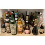 Contents to part of rack - a selection of various bottles of wines and liqueurs including some