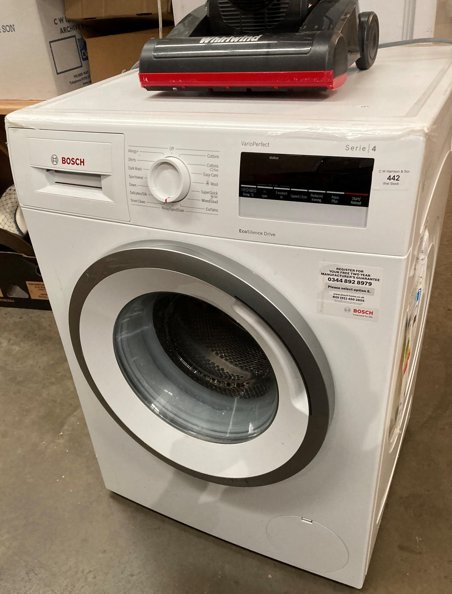 A Bosch VarioPerfect Serie 4 'Eco Silence Drive' automatic washing machine ref no: WAN28280GB