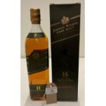 A 70cl bottle of Johnnie Walker Pure Malt Scotch Whisky 15 Years Old in presentation box