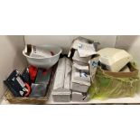 Contents to part of rack including ten Ecolab rodent traps and a Redring AD10 electric hand dryer,