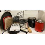 Contents to part of rack including Buffalo L715 warmer, a Buffalo GH227 soup warmer,