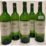 Five x 75cl bottles of Calvet Reserve Grand Vin De Bordeaux 1986 white wine.