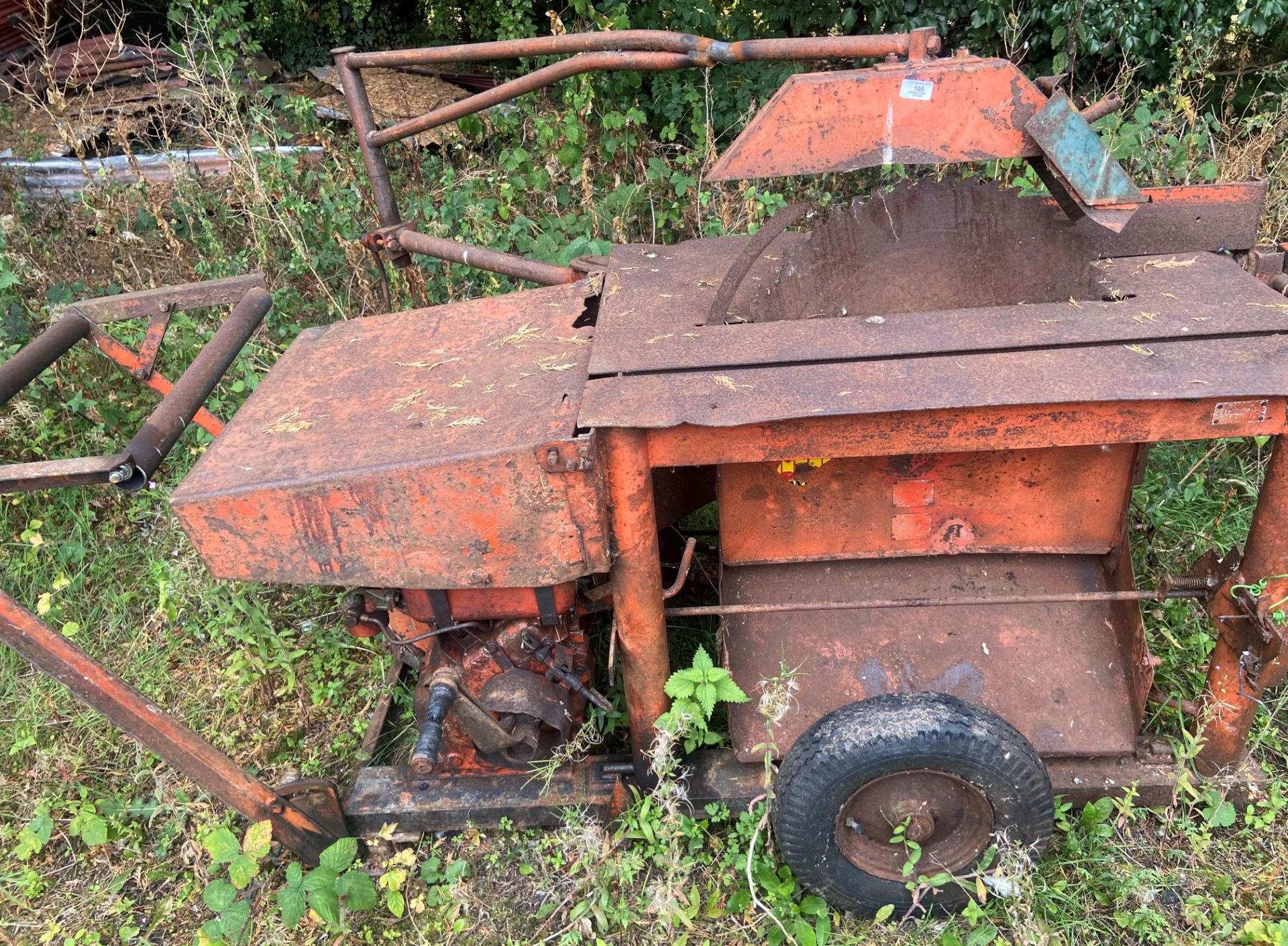 2 wheel mobile circular saw bench fitted with Lister diesel engine