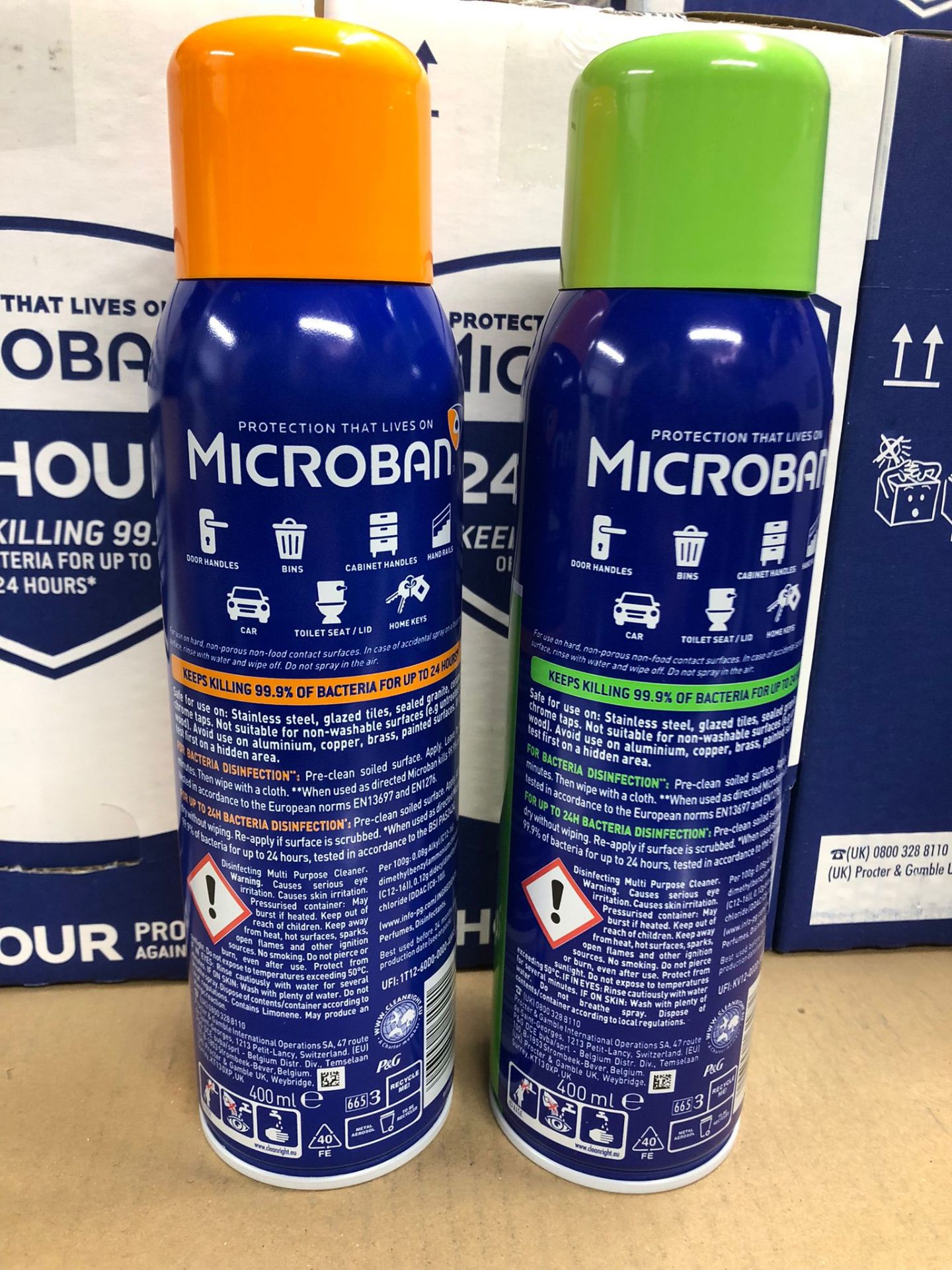 2 BOXES X 8 PROCTOR & GAMBLE DISINFECTANT AEROSOL 400ML CITRUS & FRESH SCENT ALL DATED 2023 (TOTAL - Image 2 of 2