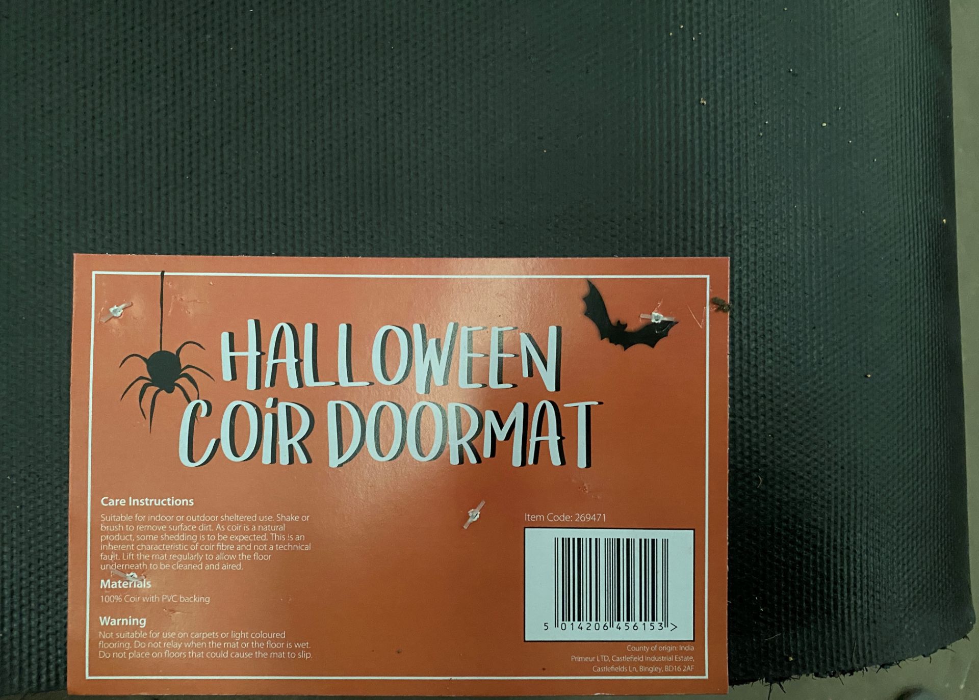 Contents to pallet - 100 x Happy Halloween Premium Coir Extra Large Doormats - 60cm x 90cm - Packs - Image 3 of 3