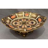 Royal Crown Derby Imari patterned tazza, 18cm x 11.5cm high.