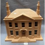 A pine and MDF scale model of a Georgian townhouse,