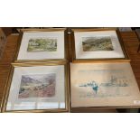 Judy Boyes, three framed prints, each 18cm x 24cm, 'Langdale Valley, October',