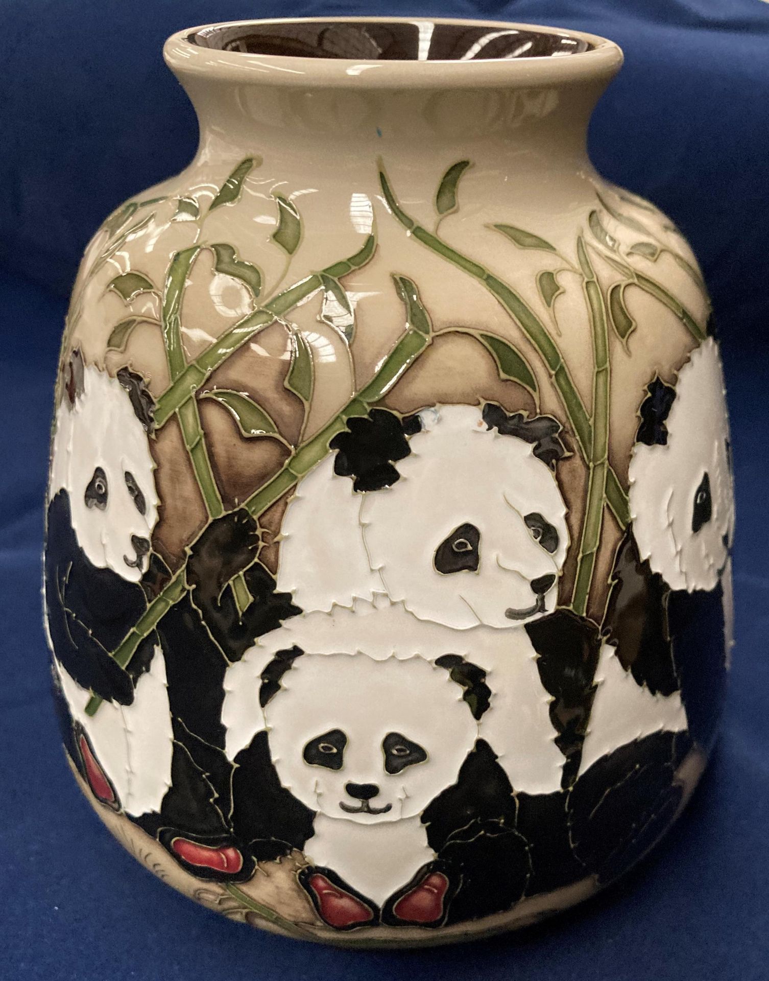 A Moorcroft 2010 The Family Panda Limited Edition vase by Marie Penkethman, no. - Image 7 of 11