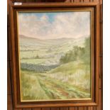 Colin Wood, Jan '94', a framed oil on canvas 'Copse Way, Gunnerside, Swaledale', 52cm x 40cm,