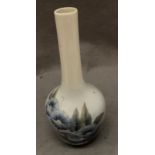 A Royal Copenhagen porcelain bottleneck vase with floral decoration, signed to base 'RMX 790 43B',