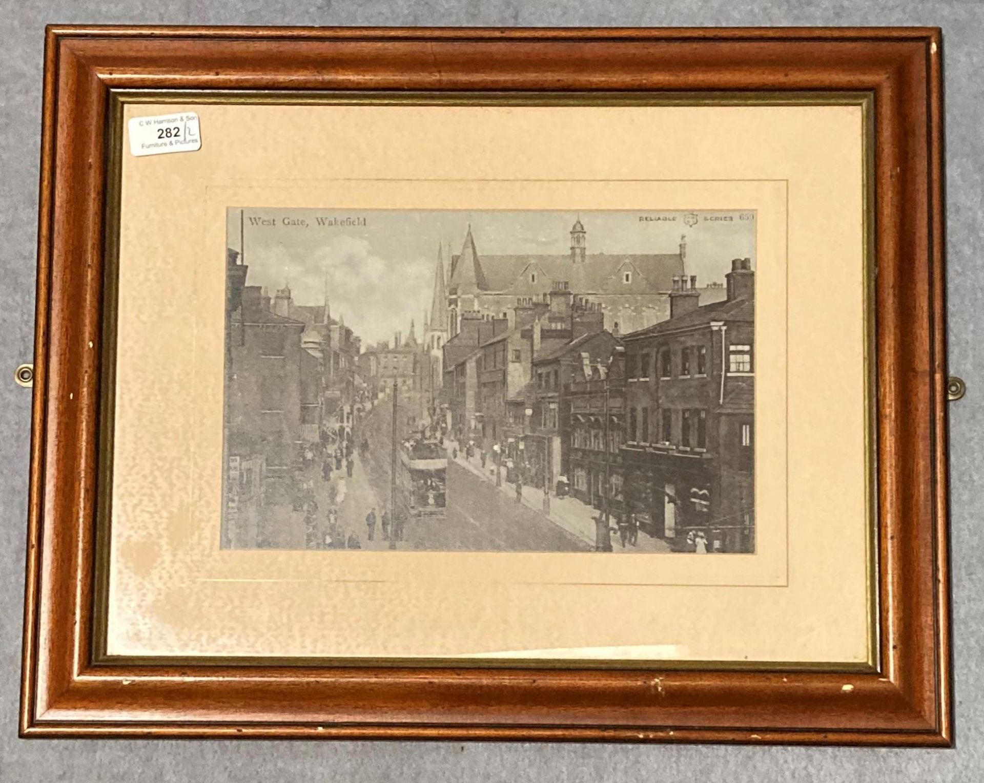Framed coloured print of 'The Springs, Wakefield', - Image 3 of 3