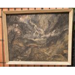 G Birks, framed oil on board, Vally of Desolation', 42cm x 50cm, signed to bottom right,